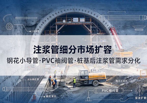 托克托注浆管细分市场扩容，隧道钢花小导管、PVC 袖阀管、桩基后注浆管需求分化
